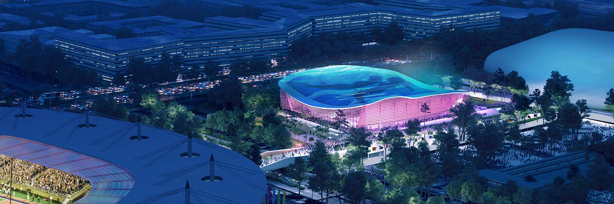 Beweegbare zwembadbodems in Aquatic Centre Saint-Denis (Frankrijk)